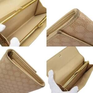 Celine Beige Macadam Long Wallet Leather